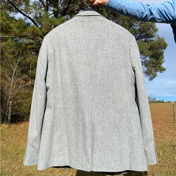 Alexandre of England 44R Poly/Wool Blend Regular Fit Light Grey Blazer - Picture 3 of 7